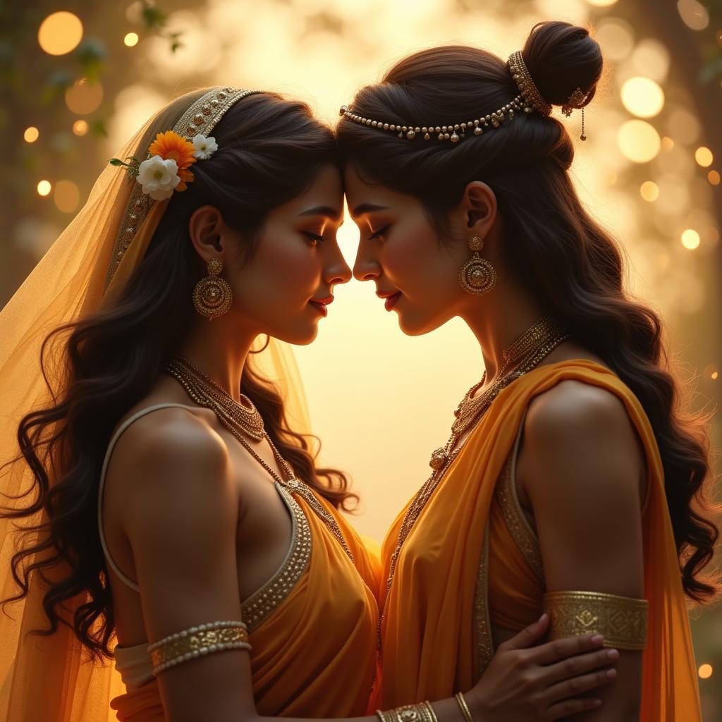 Radha Krishna Embracing: Depicting Divine Love