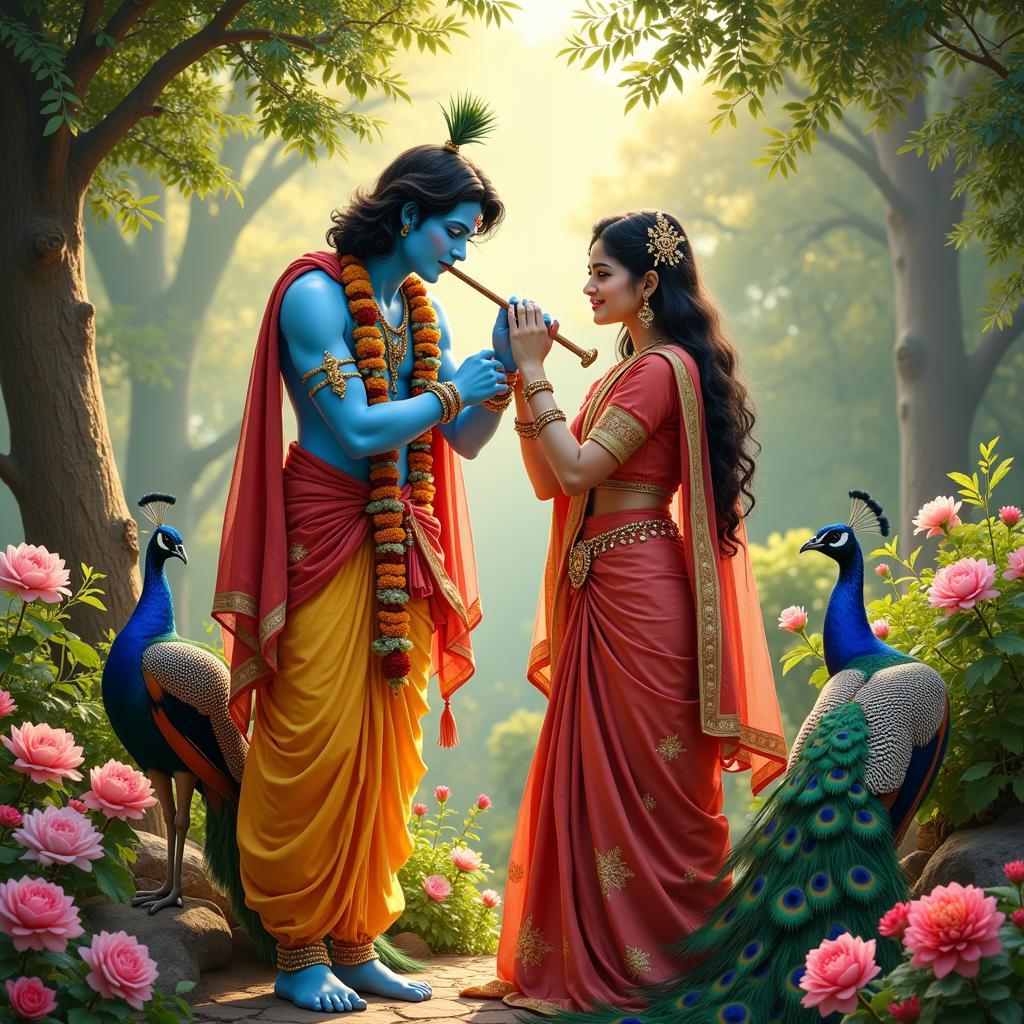 Radha Krishna Divine Love Poetry