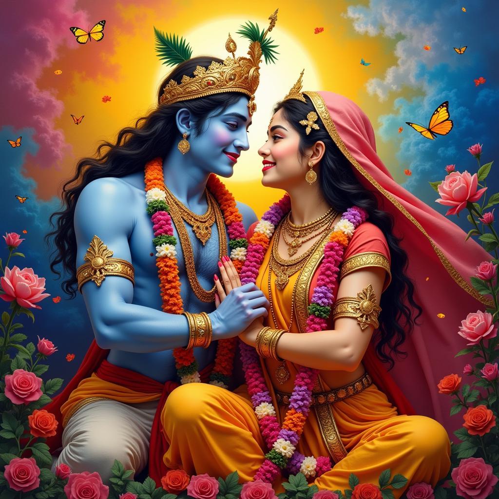 Radha Krishna Symbolic Representation of Spiritual Union