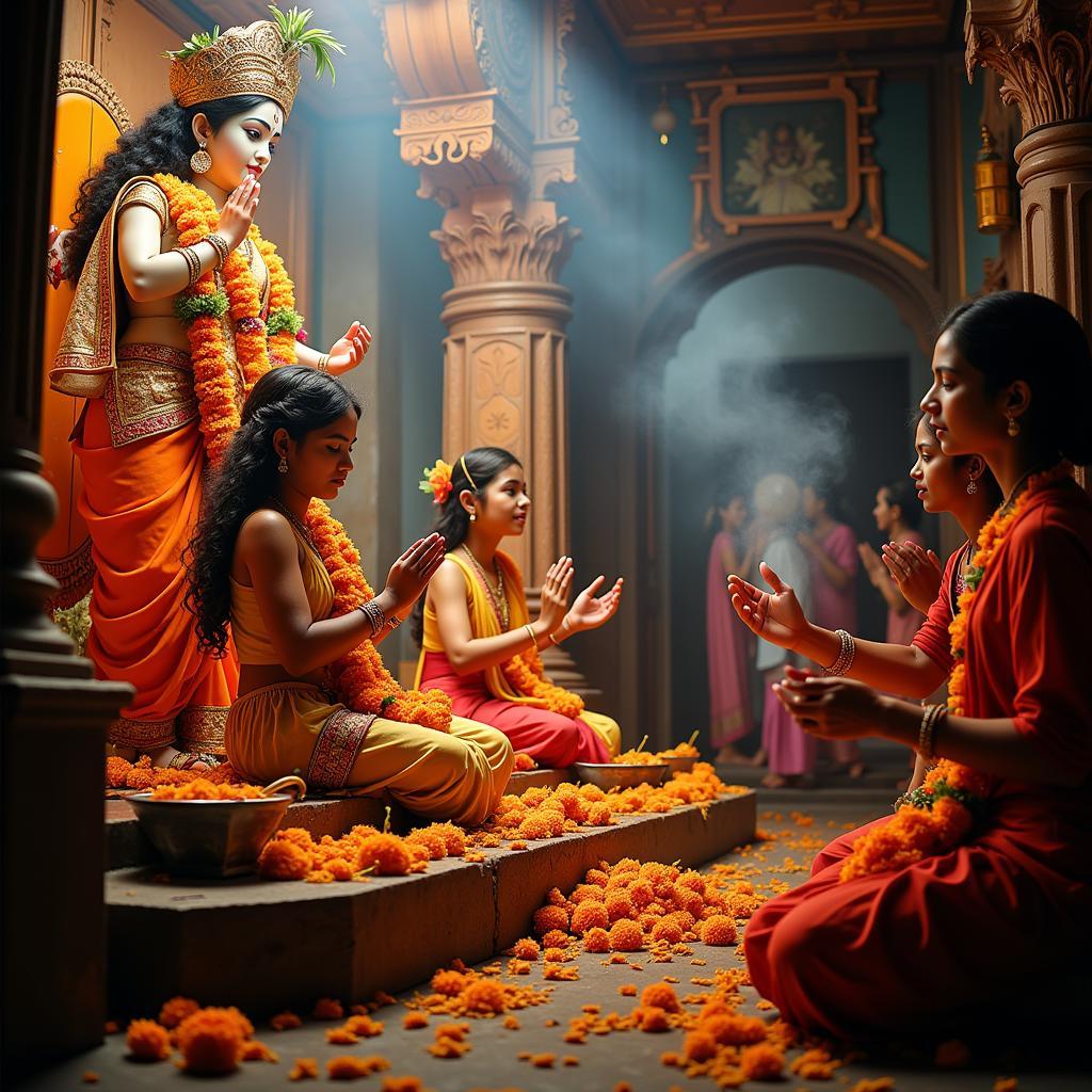 Radha Krishna Temple Worship