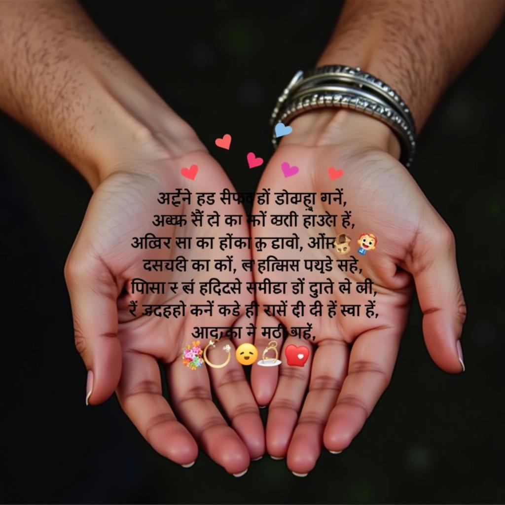 Romantic Hindi Love Status with Emoji