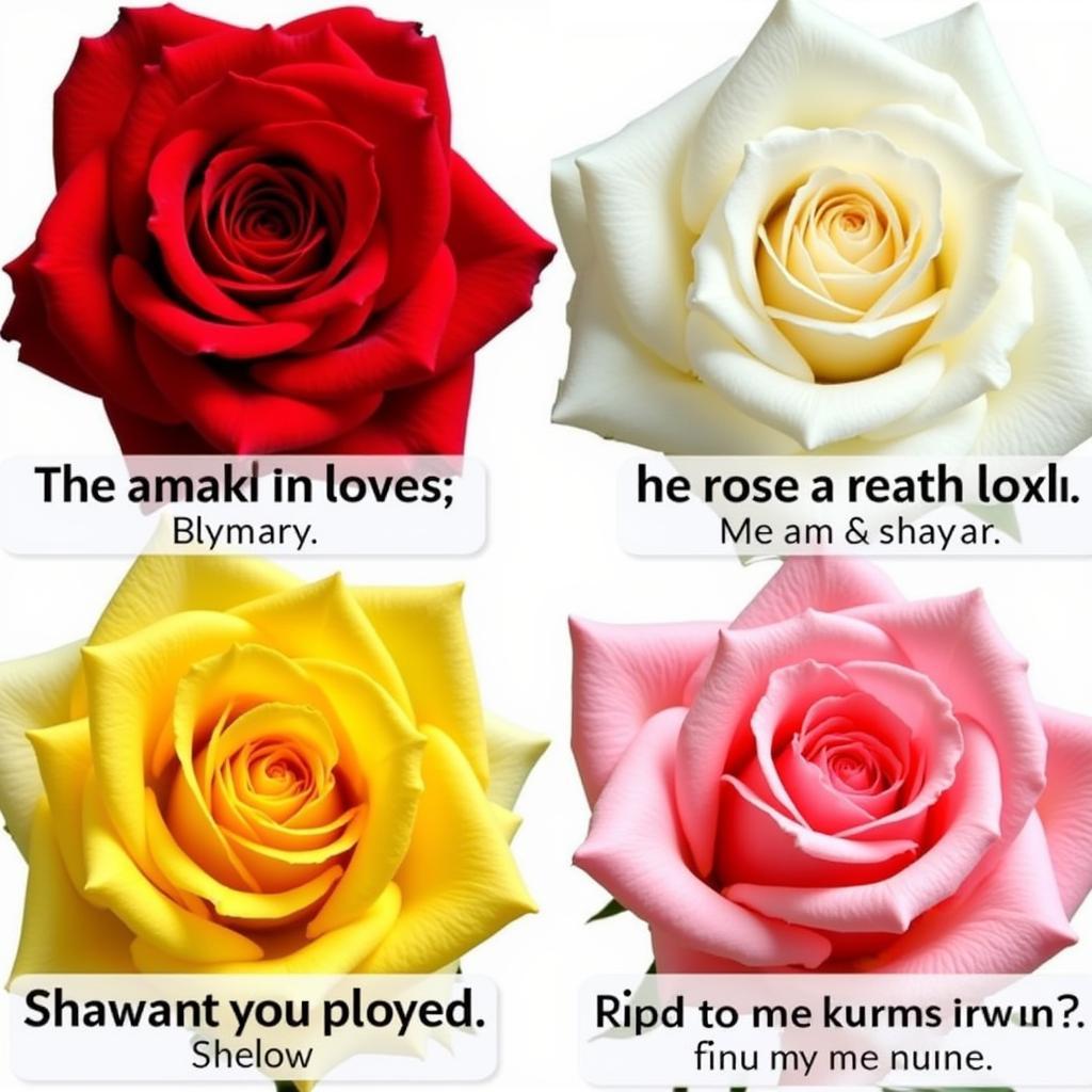 Different colored roses and their meanings in shayari