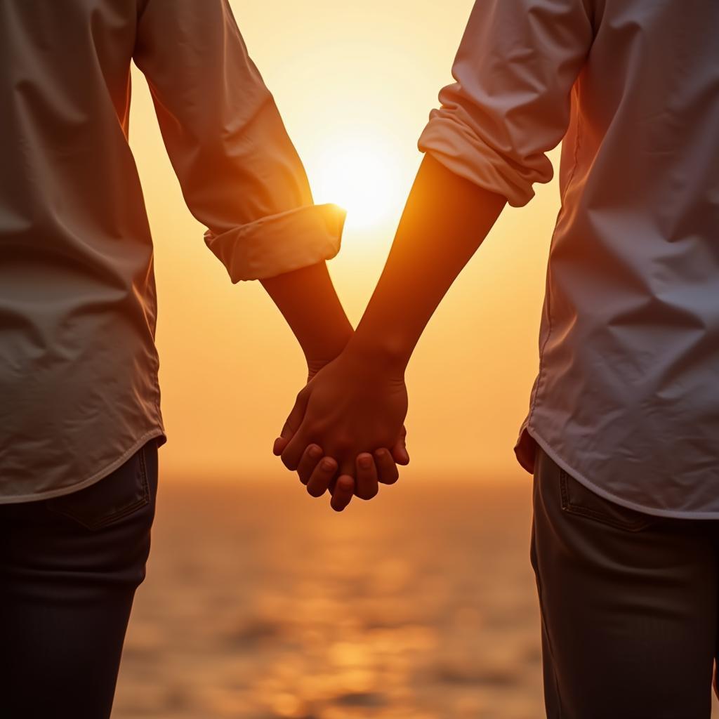 Couple Holding Hands Symbolizing Connection