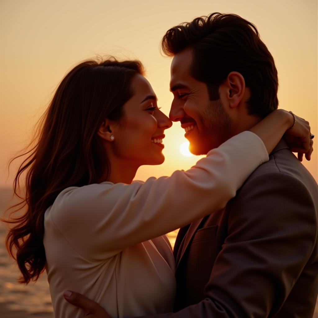 Couple Embracing, Symbolizing Sacha Pyaar