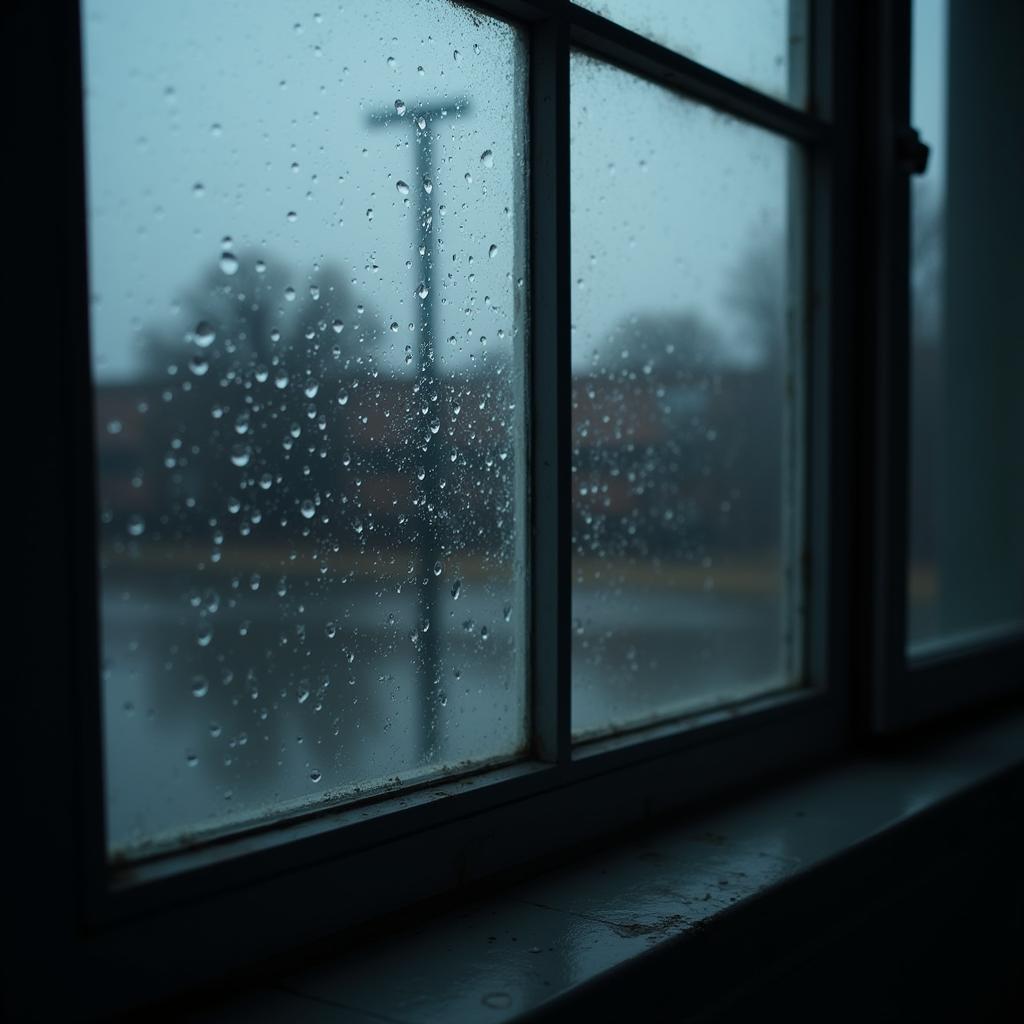 Sad Shayari DP: Rain on a Window