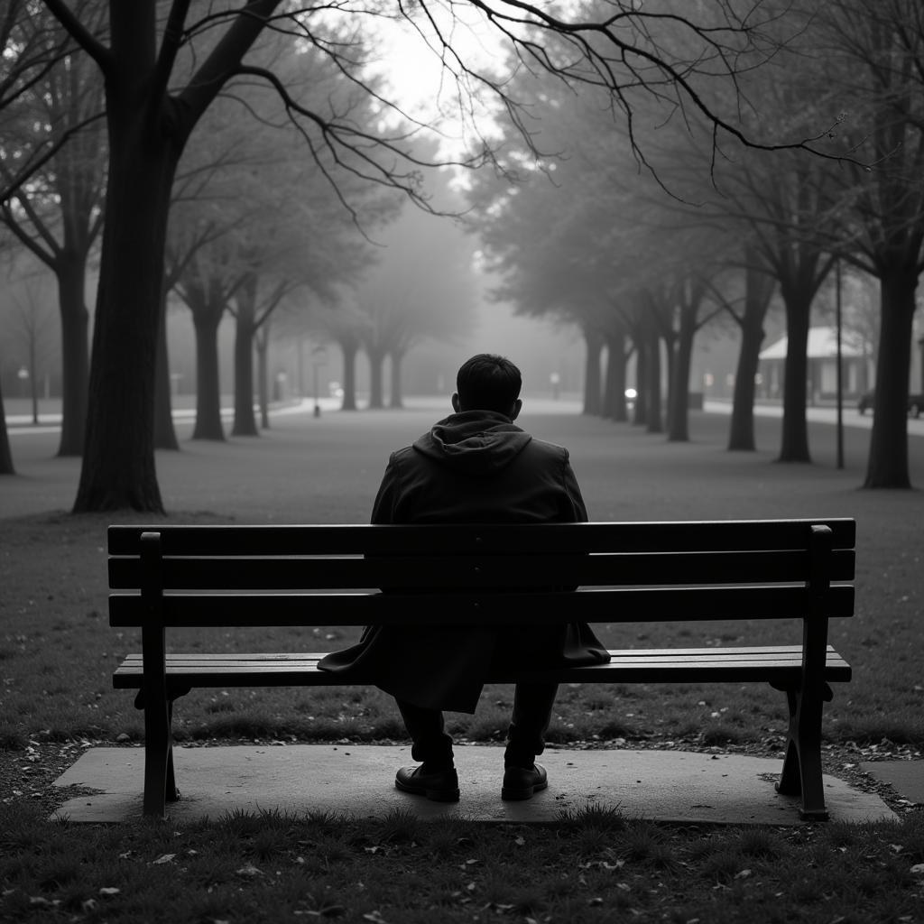 A person sitting alone, symbolizing the loneliness often depicted in sad stories.