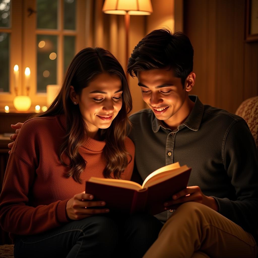 Couple Reading Poetry Together