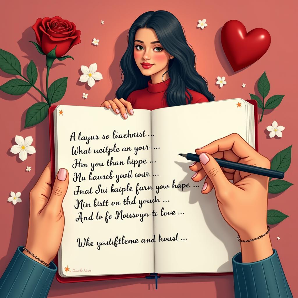 Expressing Love Through Shayari: A Visual Representation