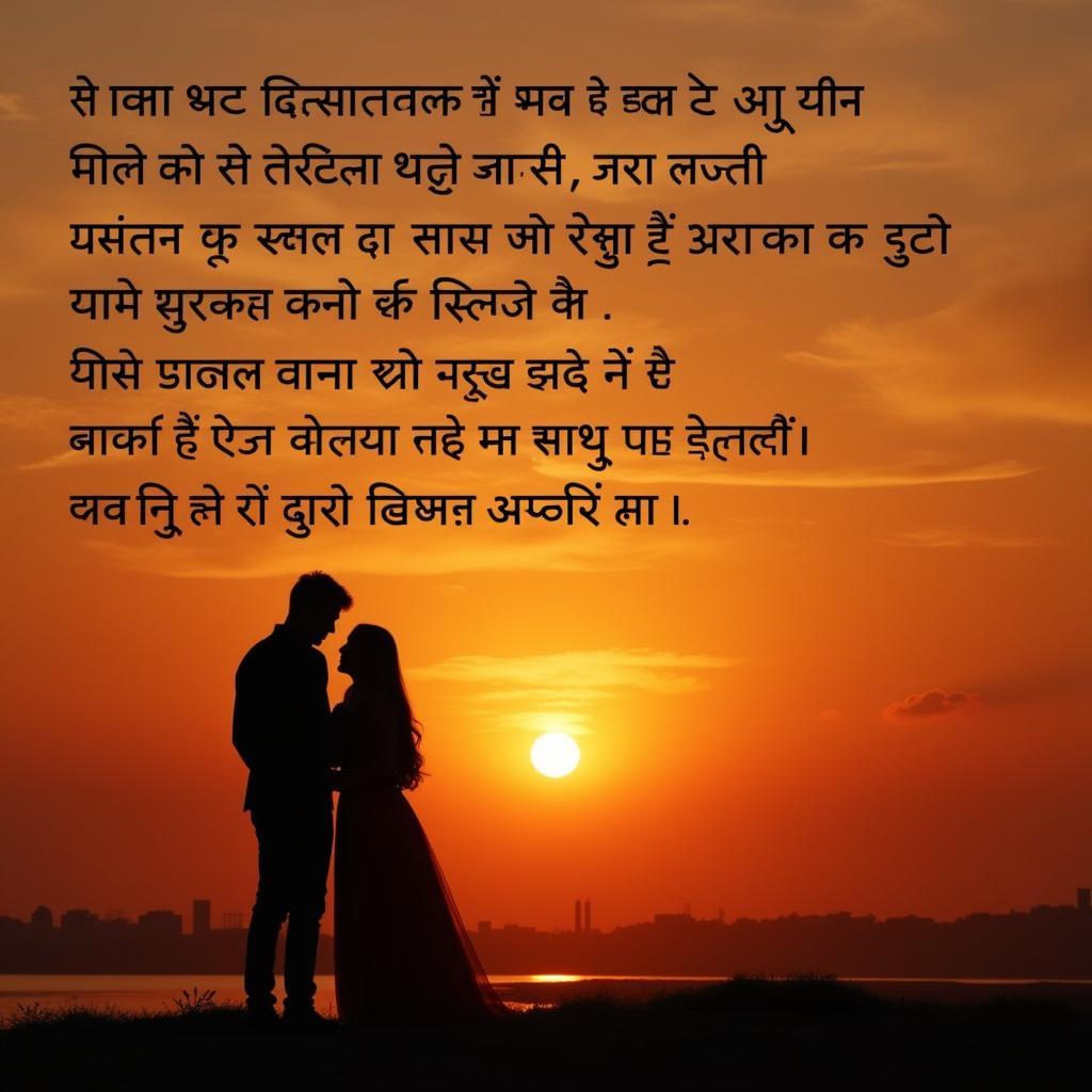 A visual representation of Sher Shayari Hindi depicting themes of love and loss.