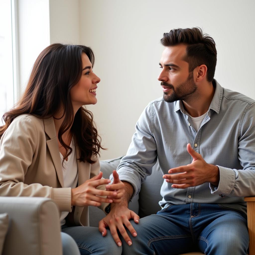 Couple Talking and Listening