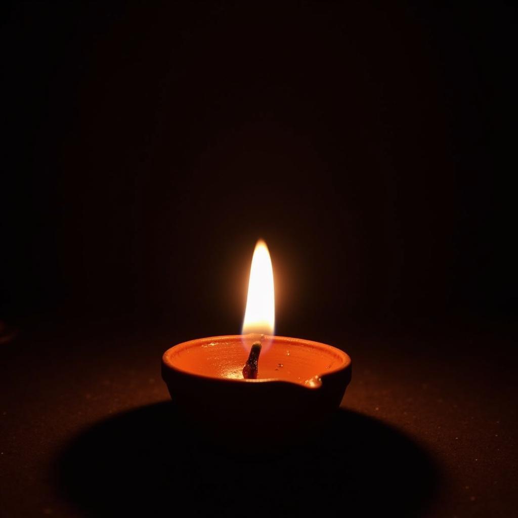 Cultural significance represented by a traditional diya