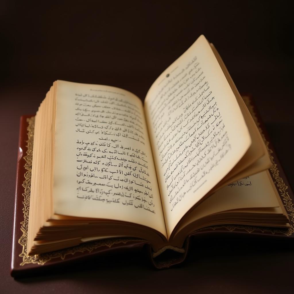 An Open Book with Urdu Script