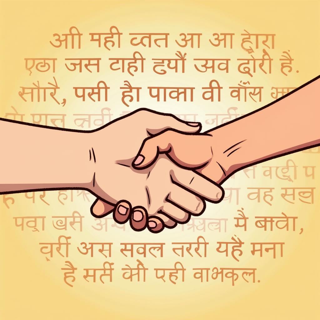 Depiction of trust through shayari