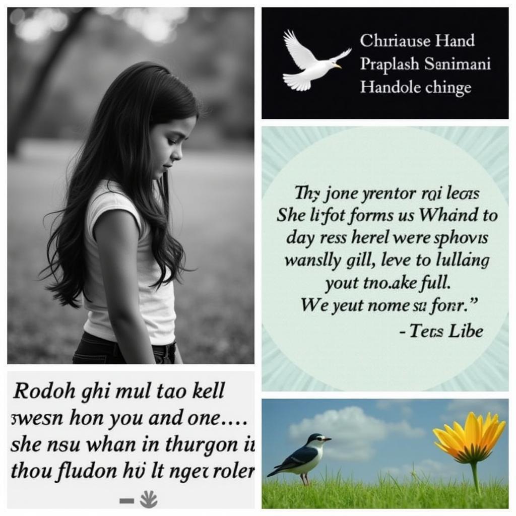 Different Styles of Sad Shayari DPs for Girls - Black and White, Text-Based, Symbolic