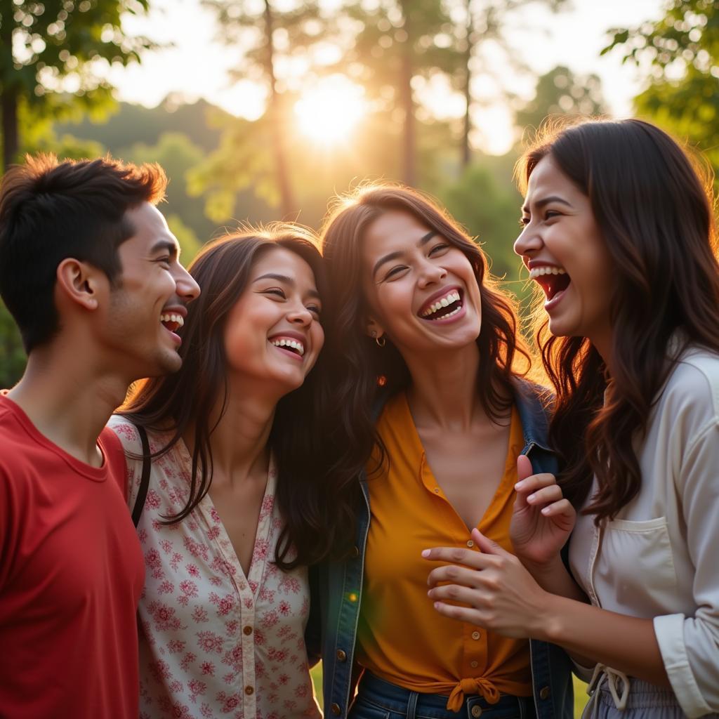 Friends Sharing a Laugh Together