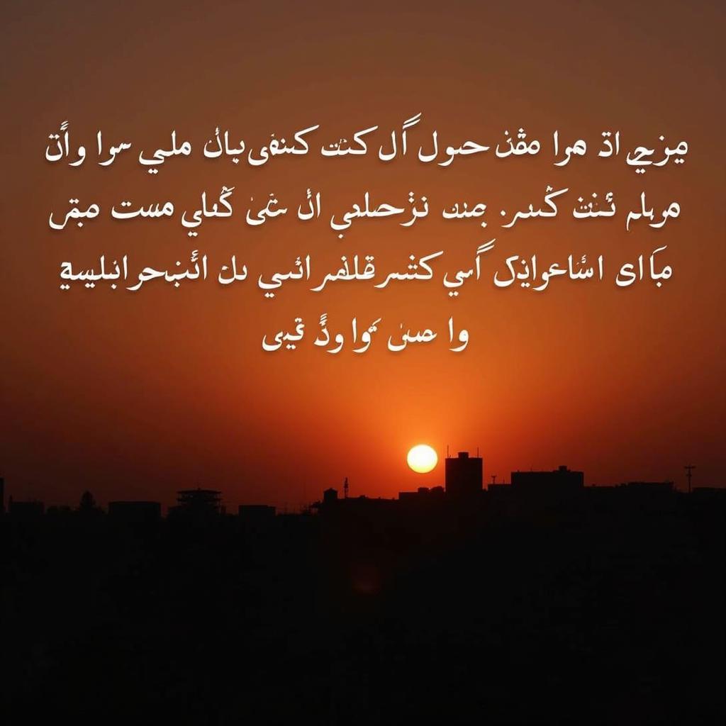 Zaleel Shayari Image with Nature Sunset Background